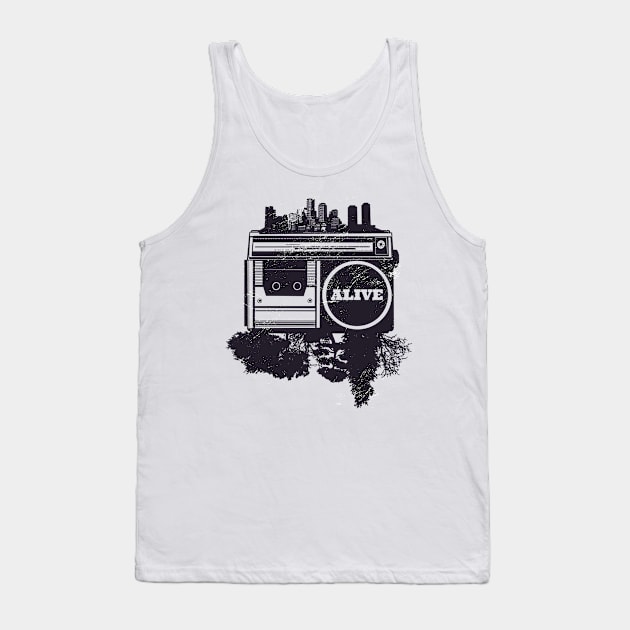 Cool hip hop city skyline Tank Top by LR_Collections